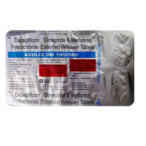AZULIX DM 2 MG /10 MG /500 MG TABLET
