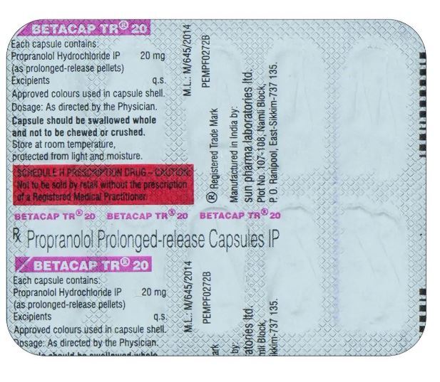 BETACAP TR 20 MG TABLET