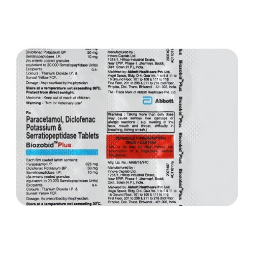 BIOZOBID PLUS 50MG/325MG/10MG TAB