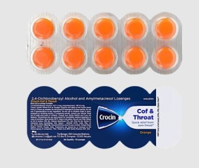 CROCIN COF&THROAT(LOZENGS ORANG FLA)