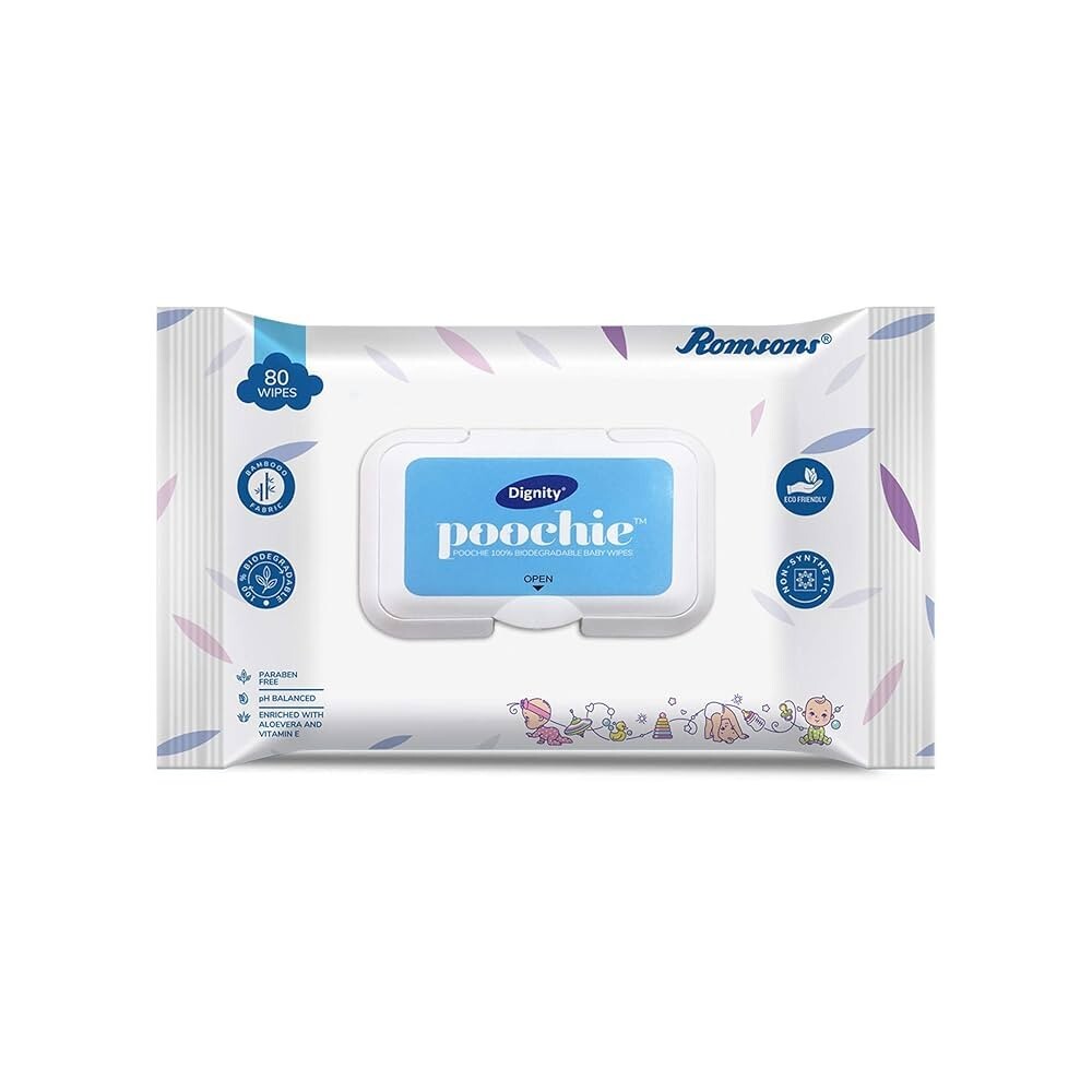 DIGNITY POOCHIE BIOD WIPES 80PIC