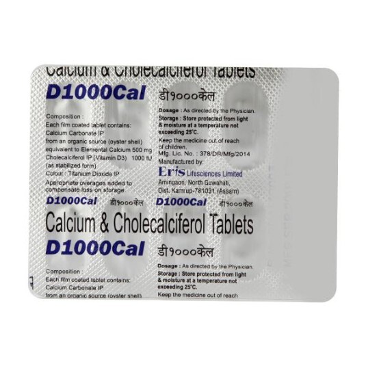 D 1000MG CAL TABLET