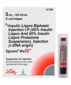 EGLUCENT MIX 50 100IU 3ML penfill