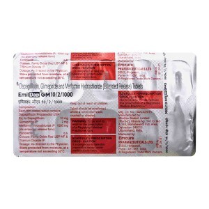 EMILDAP GM 10/2/1000 MG TABLET