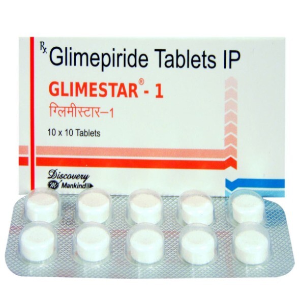 GLIMESTAR 1MG TABLET