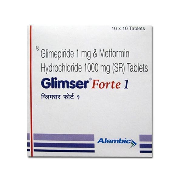GLIMSER FORTE 1MG TABLET
