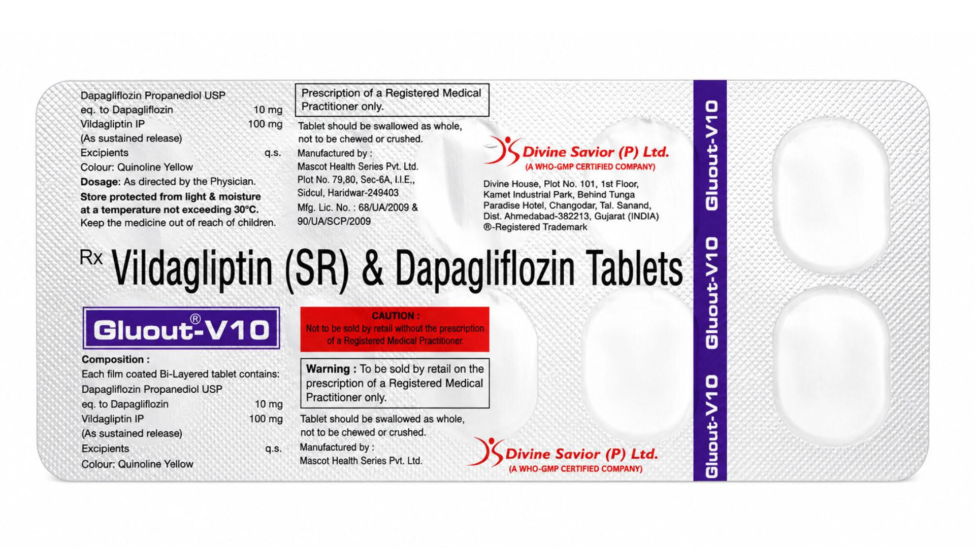 GLUOUT V 10MG TABLET