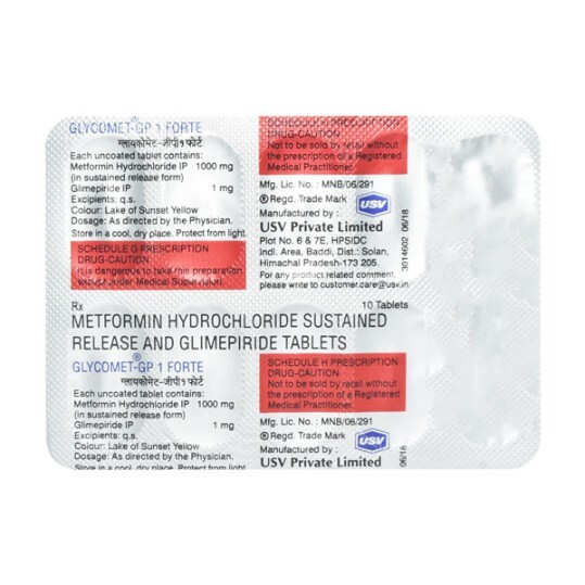 GLYCOMET GP1 FORTE TABLET