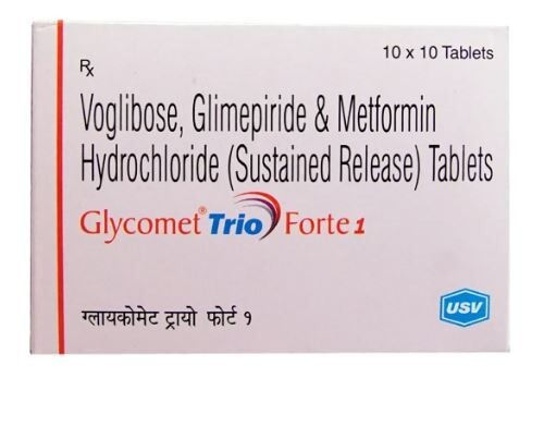 GLYCOMET TRIO FORTE 1MG TABLET
