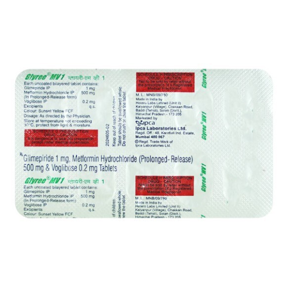 GLYREE MV 1MG TABLET