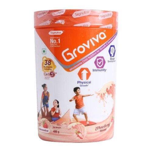 GROVIVA STRWBERRYJAR POWDER 400GM