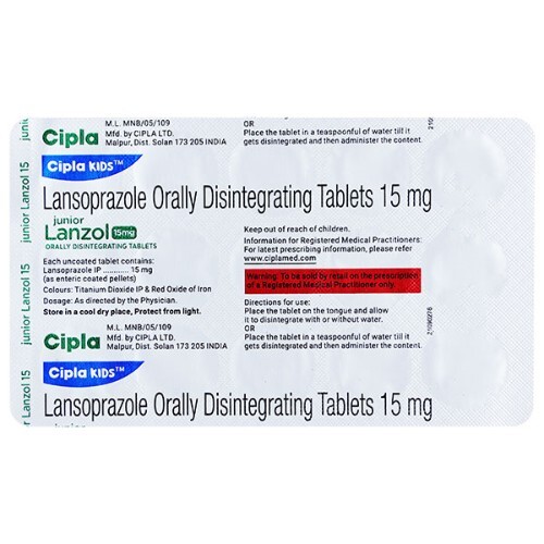 JUNIOR LANZOL 15MG TABLET