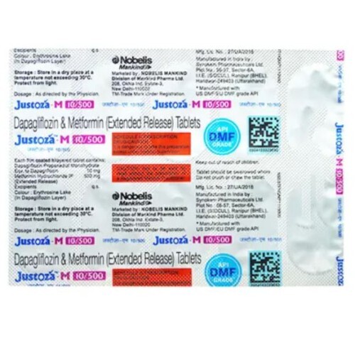 JUSTOZA M 10MG/500MG TABLET