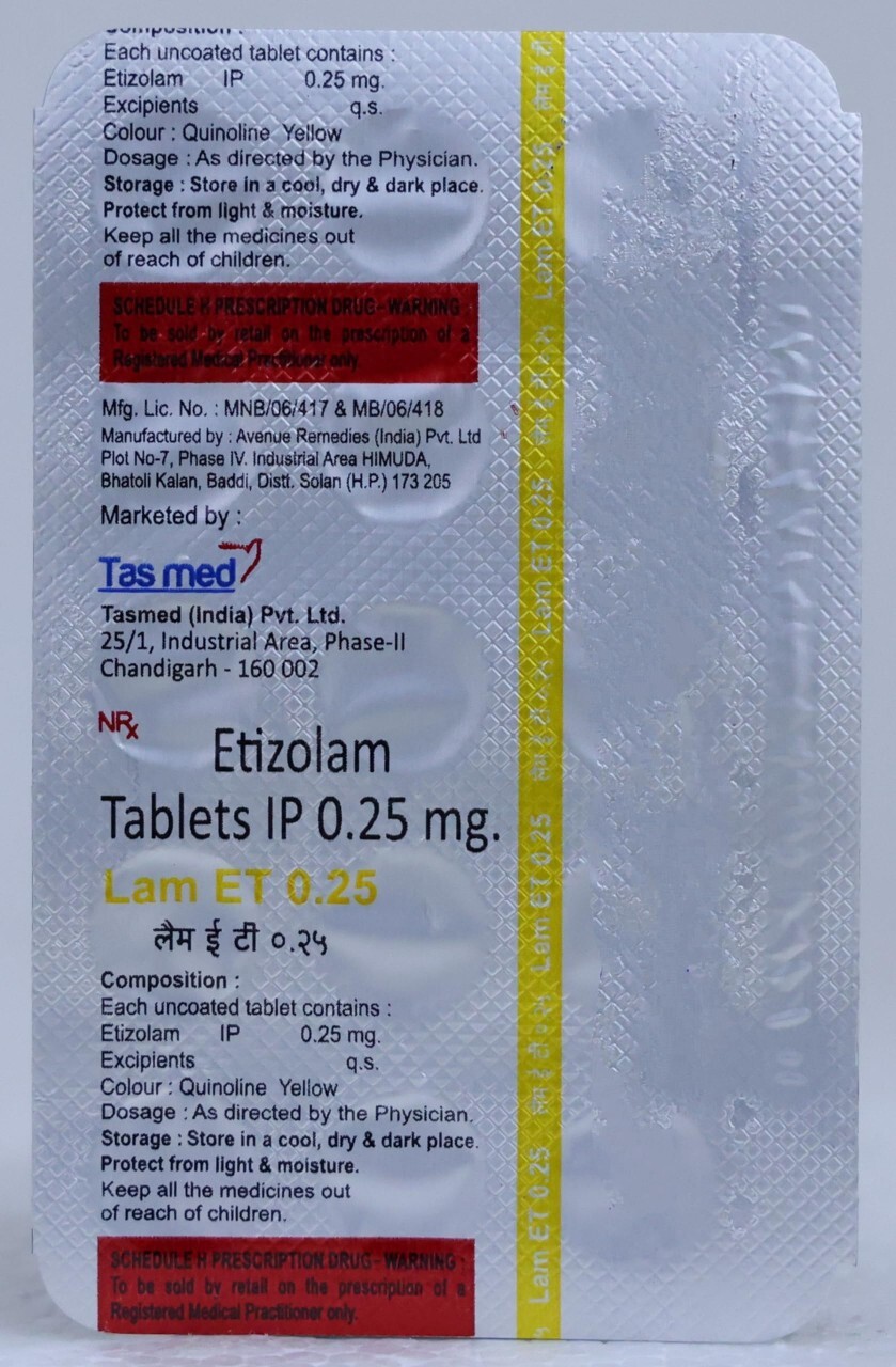 LAM ET 0.25MG TABLET