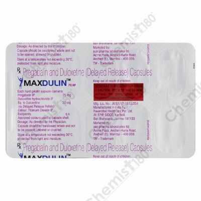 MAXDULIN 75MG/30MG CAPSULE