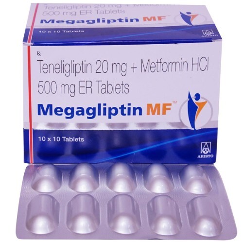 MEGAGLIPTIN MF 20MG/500MG TABLET