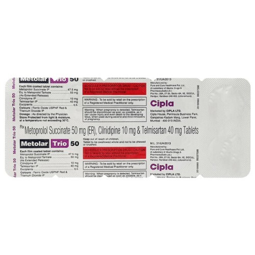 METOLAR TRIO 50MG TABLET
