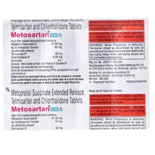 METOSARTAN CH 50MG/6.25MG TABLET