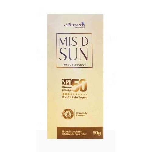 MIS D TINTED SUNSCREEN  50GM