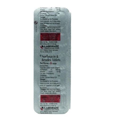 N FLOX B 400MG/10MG TABLET