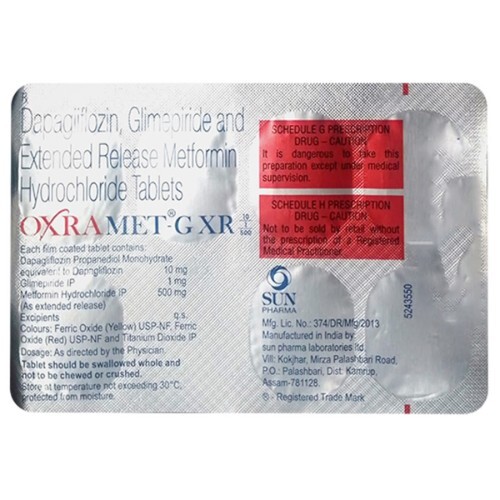 OXRAMET G XR 10/1/500MG TABLET