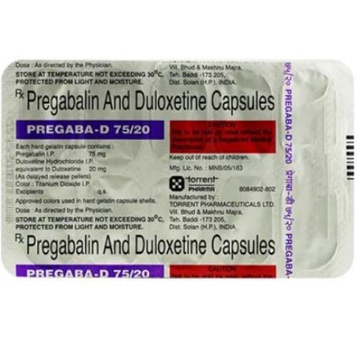 PREGABA D 75MG/20MG CAPSULE