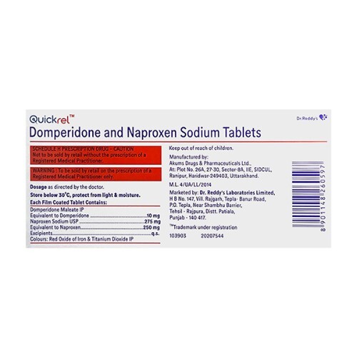 QUICKREL 10 MG / 250 MG TABLET