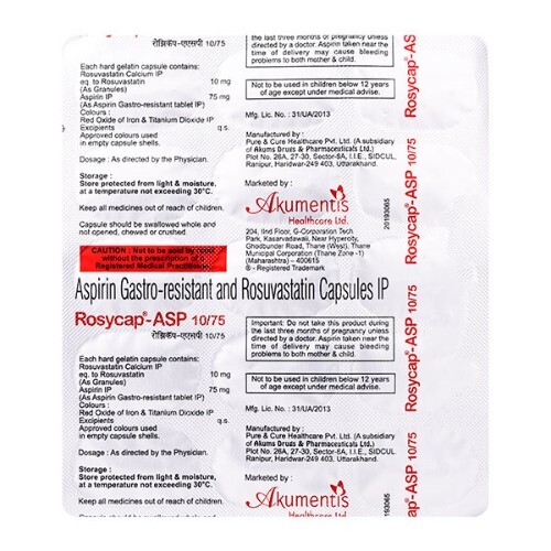 ROSYCAP ASP 10MG/75MG CAPSULE