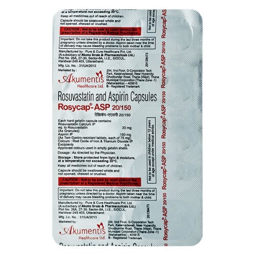 ROSYCAP ASP 20MG/150MG CAPSULE