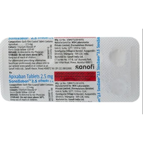 SANOXABAN 2.5 MG TABLET
