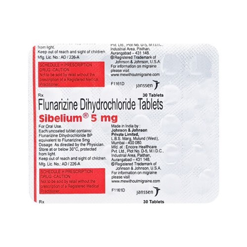 SIBELIUM 5MG TABLET