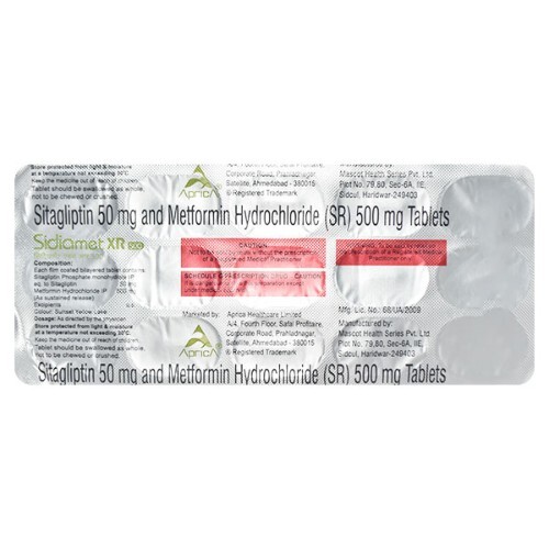SIDIAMET XR 500MG TABLET