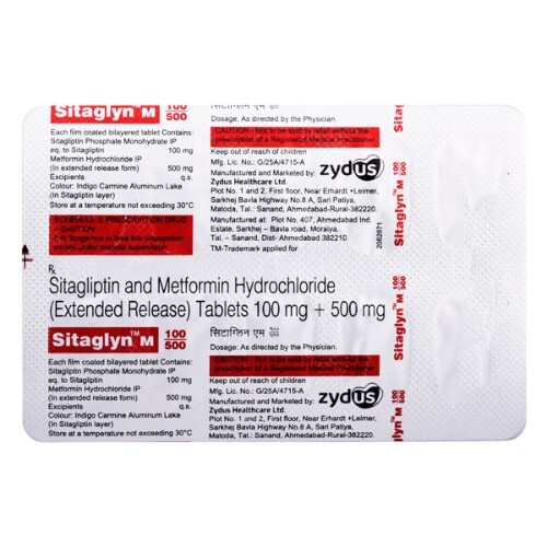 SITAGLYN M 100MG/500MG TABLET
