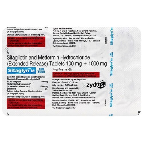 SITAGLYN M 100/1000MG  TABLET