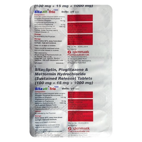 SITAZIT TRIO 1000 MG TABLET