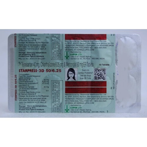 STARPRESS 3D 6.25MG/50MG TABLET