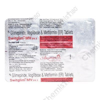 SWITGLIM MV 2MG/0.3MG TABLET