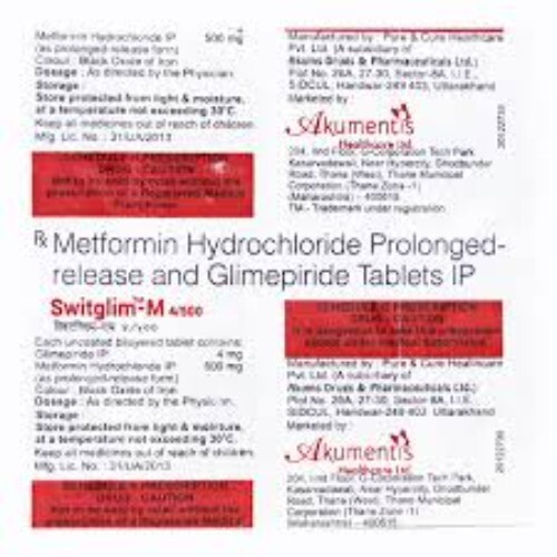 SWITGLIM M 4MG/500MG TABLET