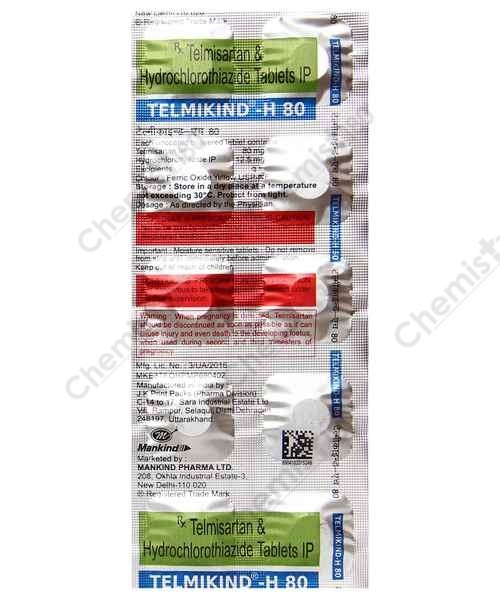 TELMIKIND H 80MG TABLET