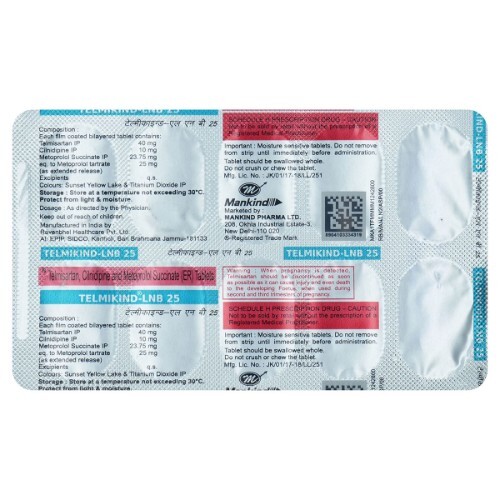TELMIKIND LNB 25 MG TABLET
