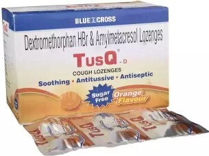 TUSQ D SUGAR FREE ORANGE FLAV COUGH LOZENGE