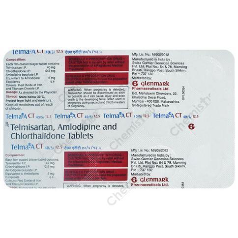 TELMA ACT 40MG/5MG/12.5MG TABLET