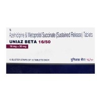 UNIAZ BETA 16 MG / 50 MG TABLET