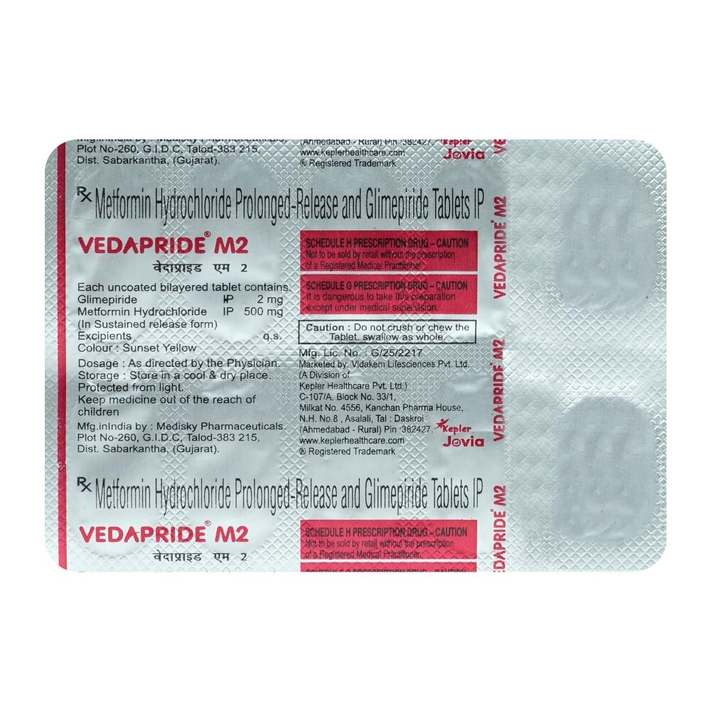 VEDAPRIDE M 2MG TABLET