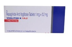 VOGLITOR R 1 MG / 0.2 MG TABLET