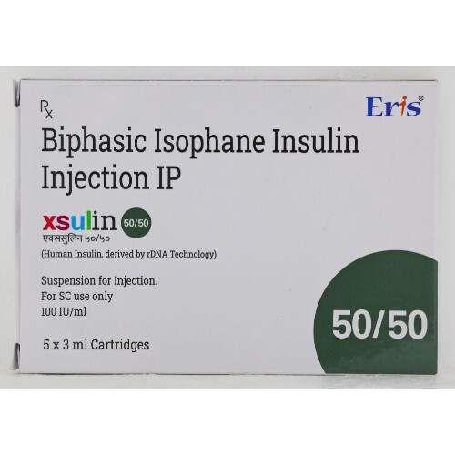 XSULIN 50/50 100IU CARTRIDGE 3ML