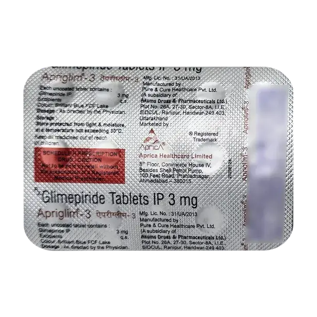 APRIGLIM 3MG TABLET