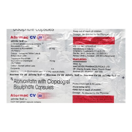 ATORMAC CV 20MG CAP