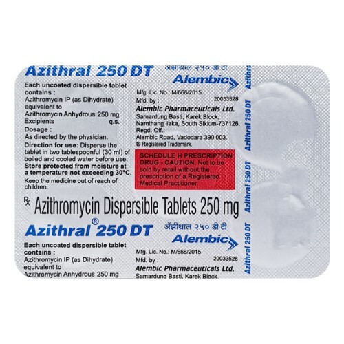 AZITHRAL 250MG DT TABLET