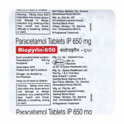 BIOPYRIN 650MG TAB